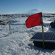 Monitoring equipment set up to study Antarctica’s McMurdo ice shelf.